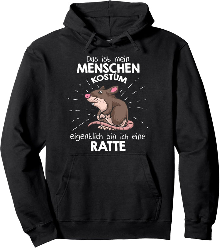 Mein Menschen Kostüm Bin ich eine Ratte, Halloween Outfit Pullover Hoodie