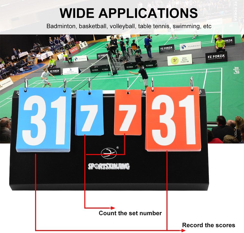 Tbest Anzeigetafel Volley,Anzeigetafel, Punktezähler Binton,Anzeigetafel Sport 4-Digit Tischtenniuss