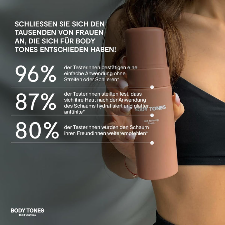Body Tones Selbstbräunungsmousse, Selbstbräuner Feuchtigkeit und Anti-Aging, Selbstbräuner mousse na