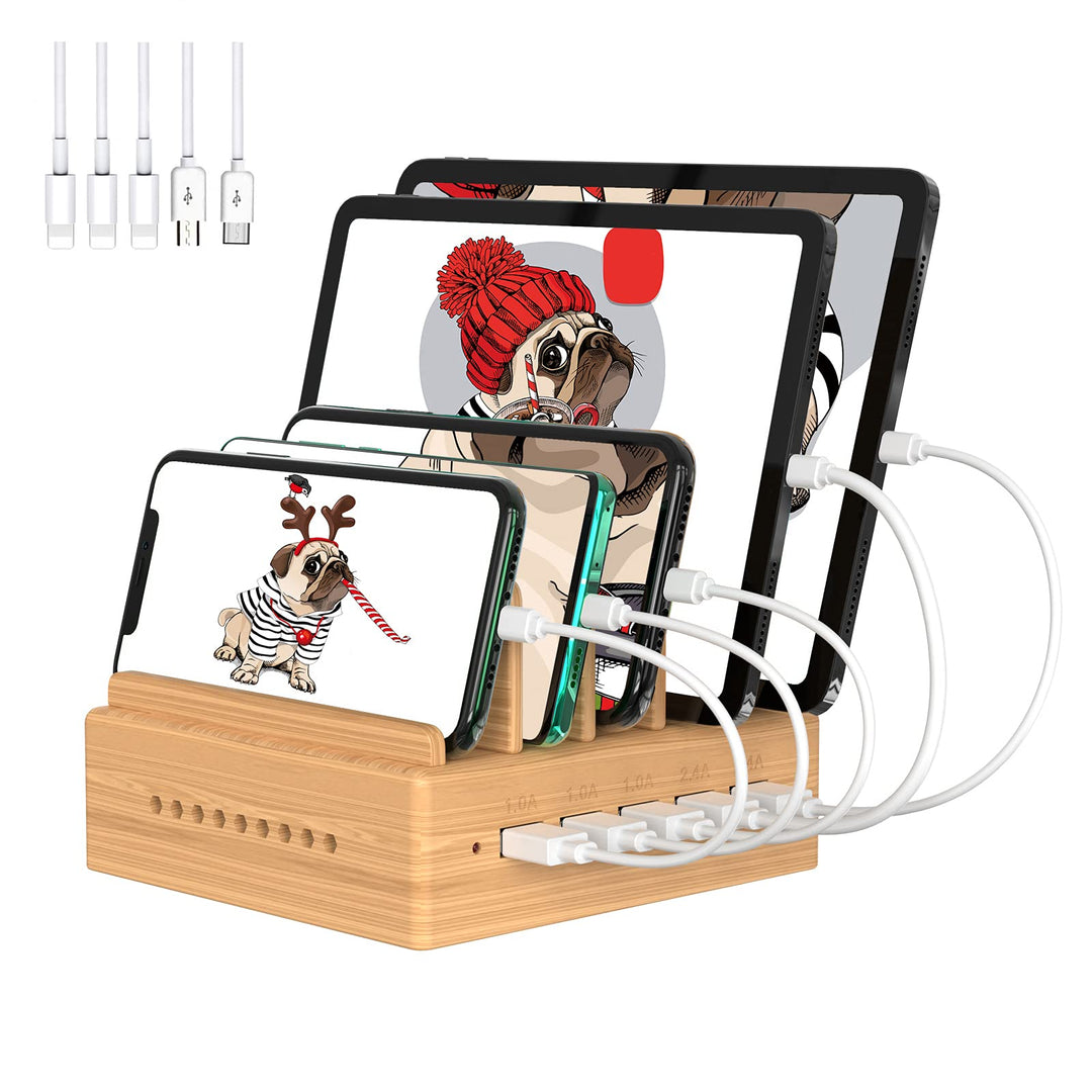 OthoKing Handy Ladestation USB Ladegerät mehrfach Ladestation für mehrere Geräte Smartphone Ladegerä