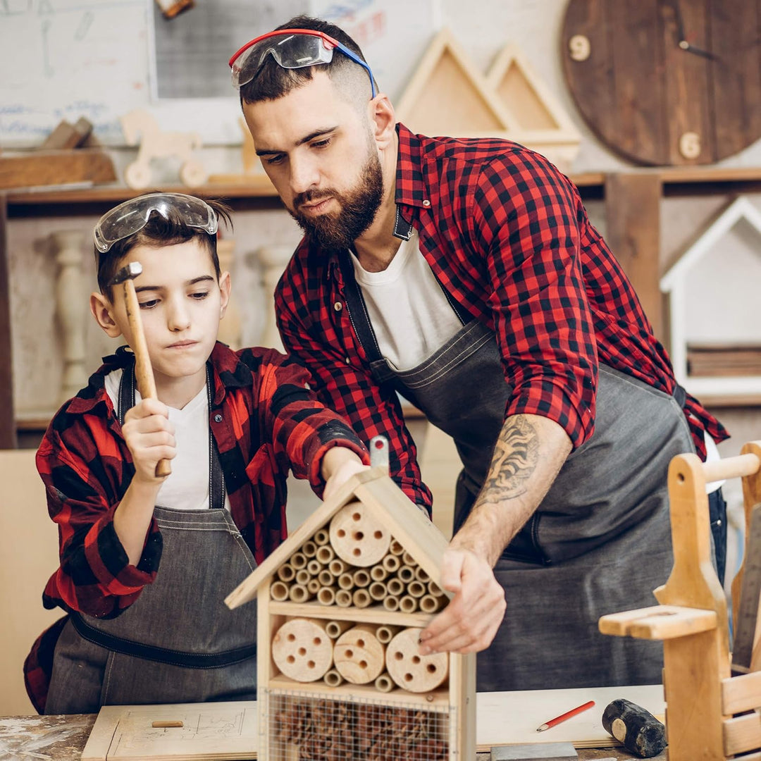 Relaxdays Insektenhotel 50 cm gross, Zum Aufhängen & Insektenhotel Bausatz, Insektenhaus für Käfer,