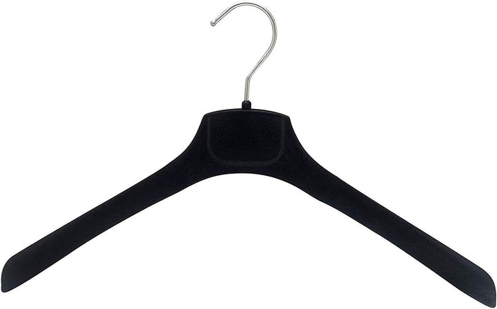 Kleiderbügel Samt Jacken Mäntel Breite Schulter Beflockt rutschfest für Kleidung (45cm), 45cm