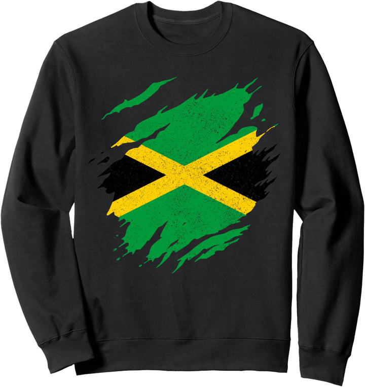 Jamaika Jamaikanische Flagge Reggae Musik Vintage Sweatshirt