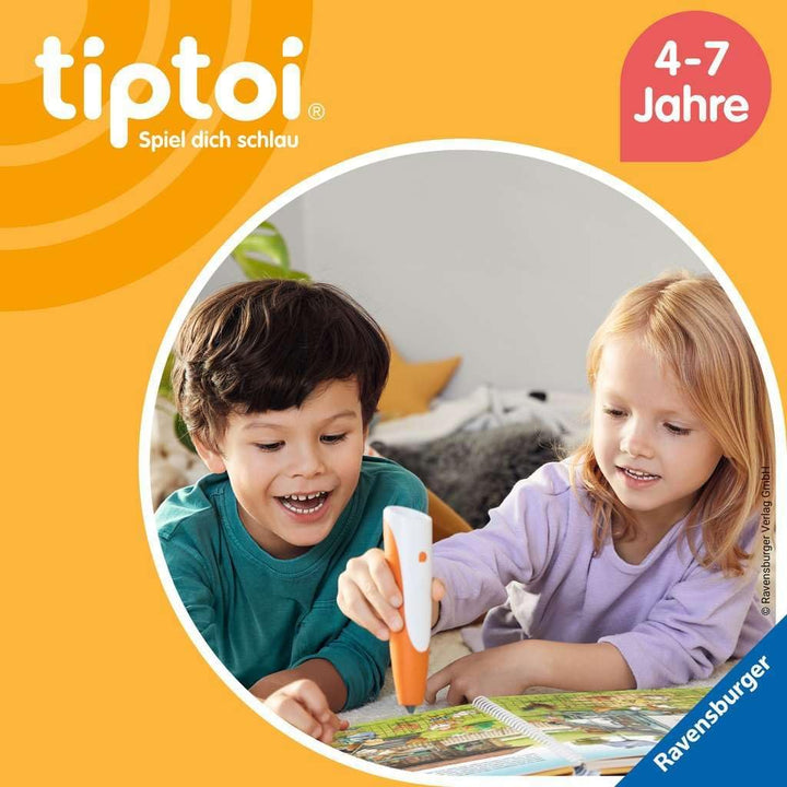Ravensburger tiptoi Buch - Unterwegs mit der Polizei + Kinder Wimmel-Weltkarte | 4-7 Jahre