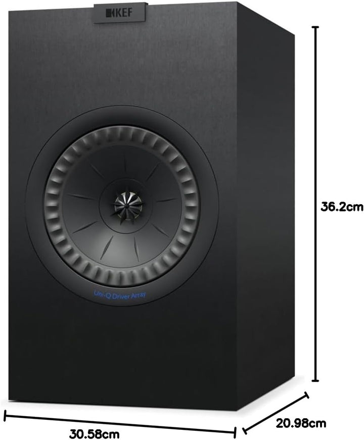 KEF Q350 Schwarz Lautsprecher Paar, HiFi | Heimkino | Regallautsprecher | Boxen | Stereo | High End