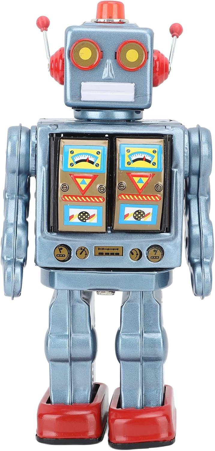 HUSHUI Metallzinn Roboter Spielzeug Retro Elektrische Rotierende Figuren Modell Erwachsene Kollektio