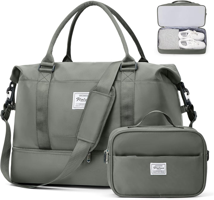 Reisetasche Damen Handgepäck Tasche Sporttasche mit Kulturbeutel Weekender Bag Schwimmtasche Wasserd