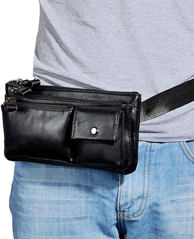 Leder Gürteltasche Taille Pack für Herren Frauen 20cm(L)x5cm(D)x13cm(H) (7.87"x1.96"x5.11") approx S