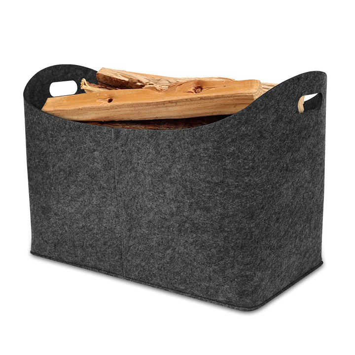 Froadp 2 Stück Filztasche Filzkorb für Kaminholz Einkaufstasche aus Filz Multifunktionale Filztasche
