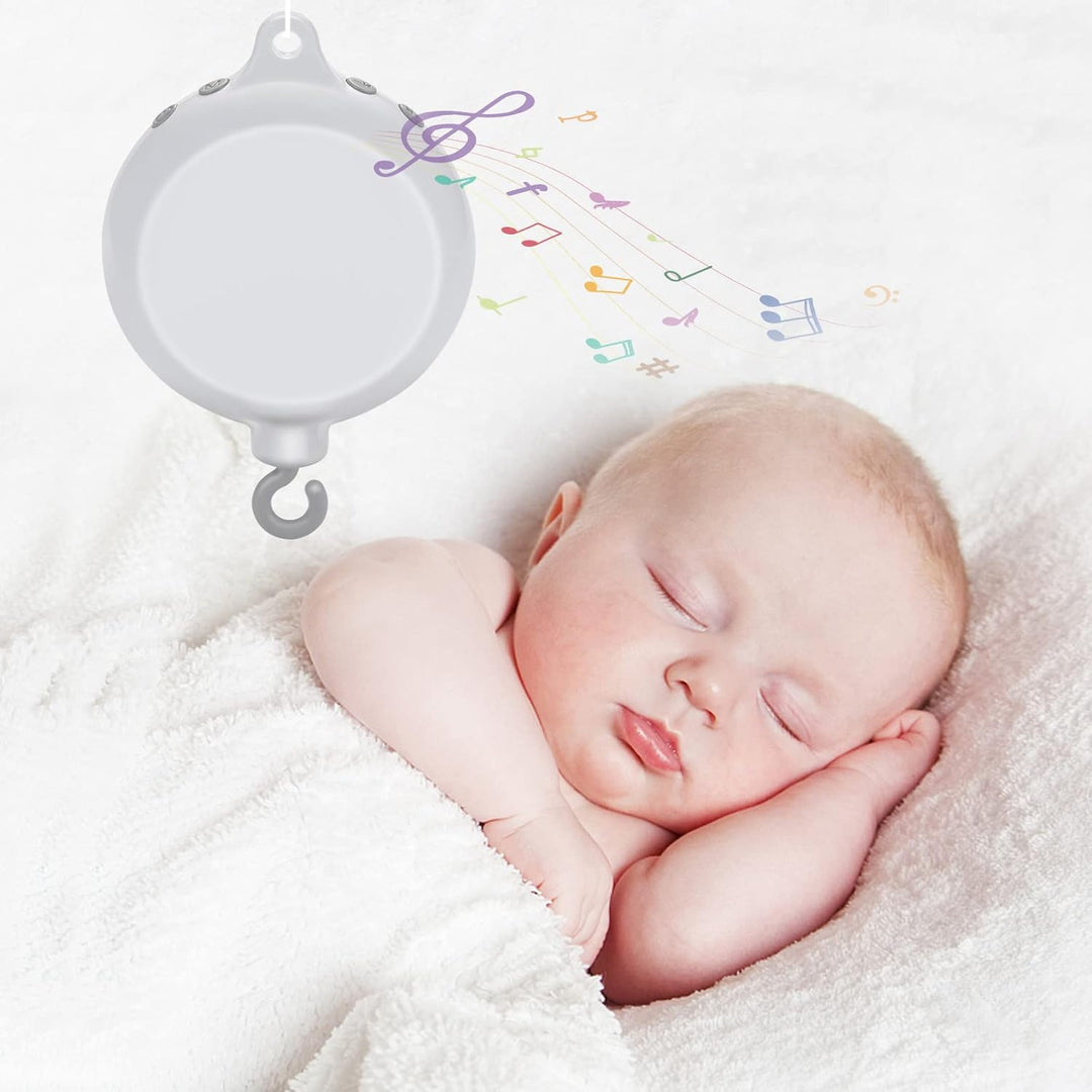 FITNATE Babybettwäsche Rotierende Spieluhr, Mobile Spieluhr, Baby Spieluhr mit 3 Aufkleber, eine 128