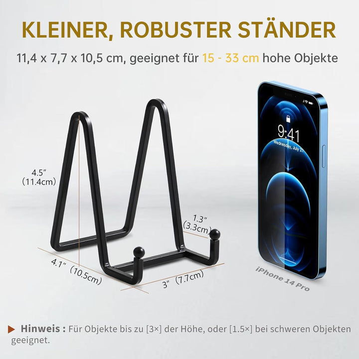 Staffelei Aufsteller Teller Ständer Metall - 4 Stück Tellerständer - Deko Tellerhalter - Dekoteller