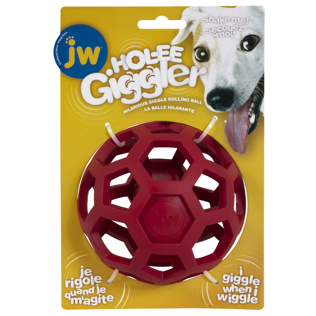 JW - HOL-ee Giggler - Verfolgungsspielzeug für Hunde - Kauspielzeug für Hunde - Gibt interessensförd