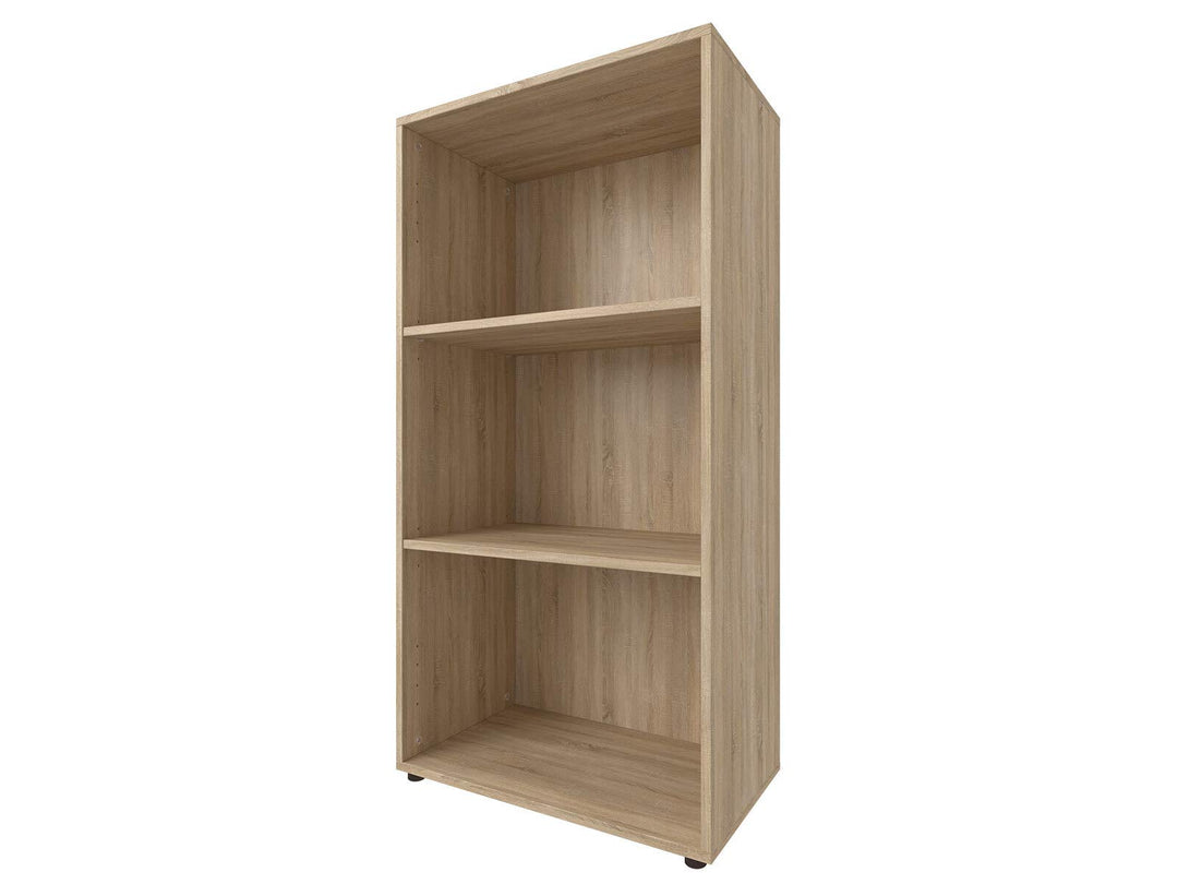 möbelando Regal Büroregal Standregal Beistellregal Holzregal Bücherregal Trio 3" Sonoma/Eiche Sonoma