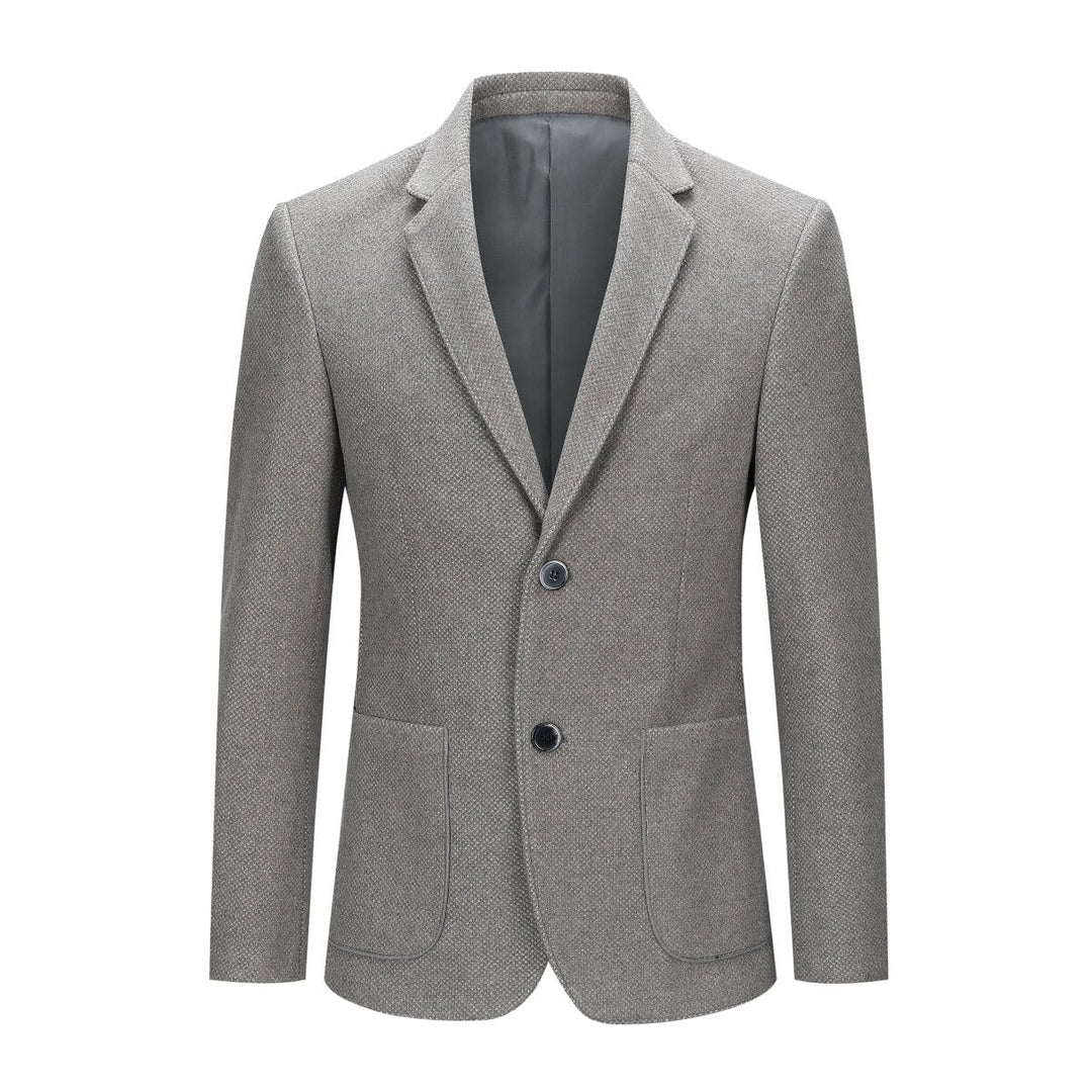Allthemen Herren Sakko Wolle Tweed Klassisch Blazer 2 Knöpfe Gefütterter Winterjacke mit Streifen Üb
