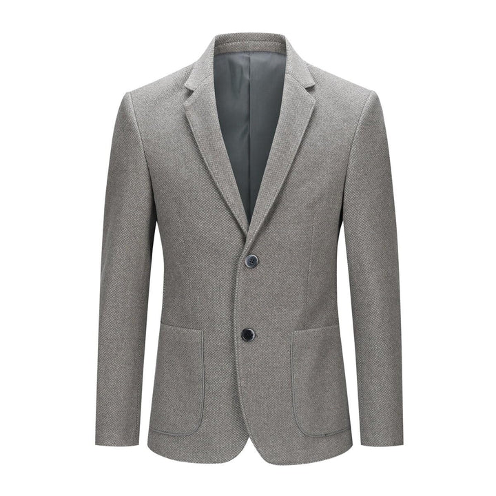 Allthemen Herren Sakko Wolle Tweed Klassisch Blazer 2 Knöpfe Gefütterter Winterjacke mit Streifen Üb