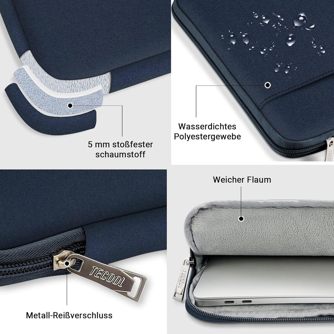 TECOOL 14 Zoll Laptop Tasche Hülle Laptoptasche für 14" Lenovo Thinkpad Ideapad HP Acer Dell Chromeb