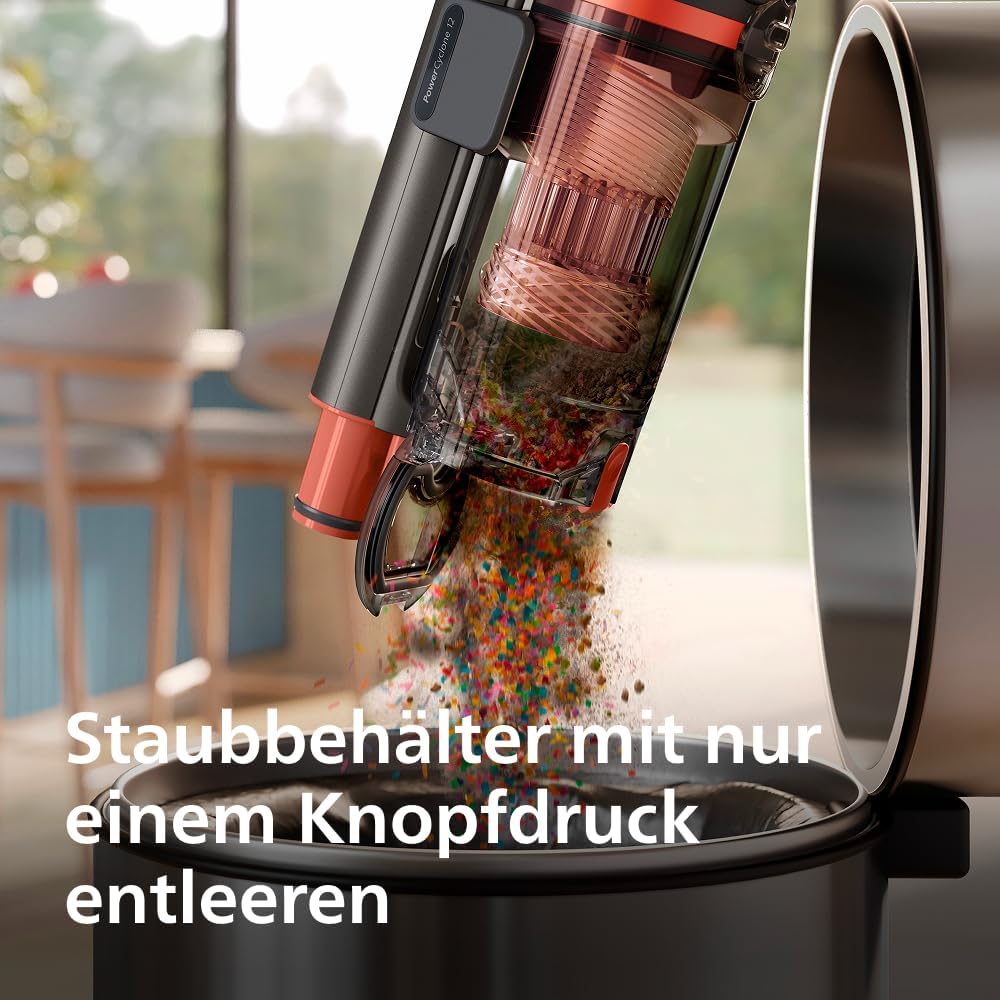 Philips Akkustaubsauger 7000 Series Pet, Überlegene Saugleistung, 80 Min. Laufzeit, Bodentypenerkenn