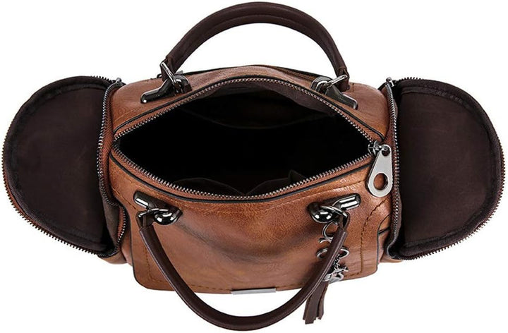 Damen Tasche Umhängetasche Handtasche Frauen Klein Schultertasche Weekender Lack PU Leder DE77152 Gr