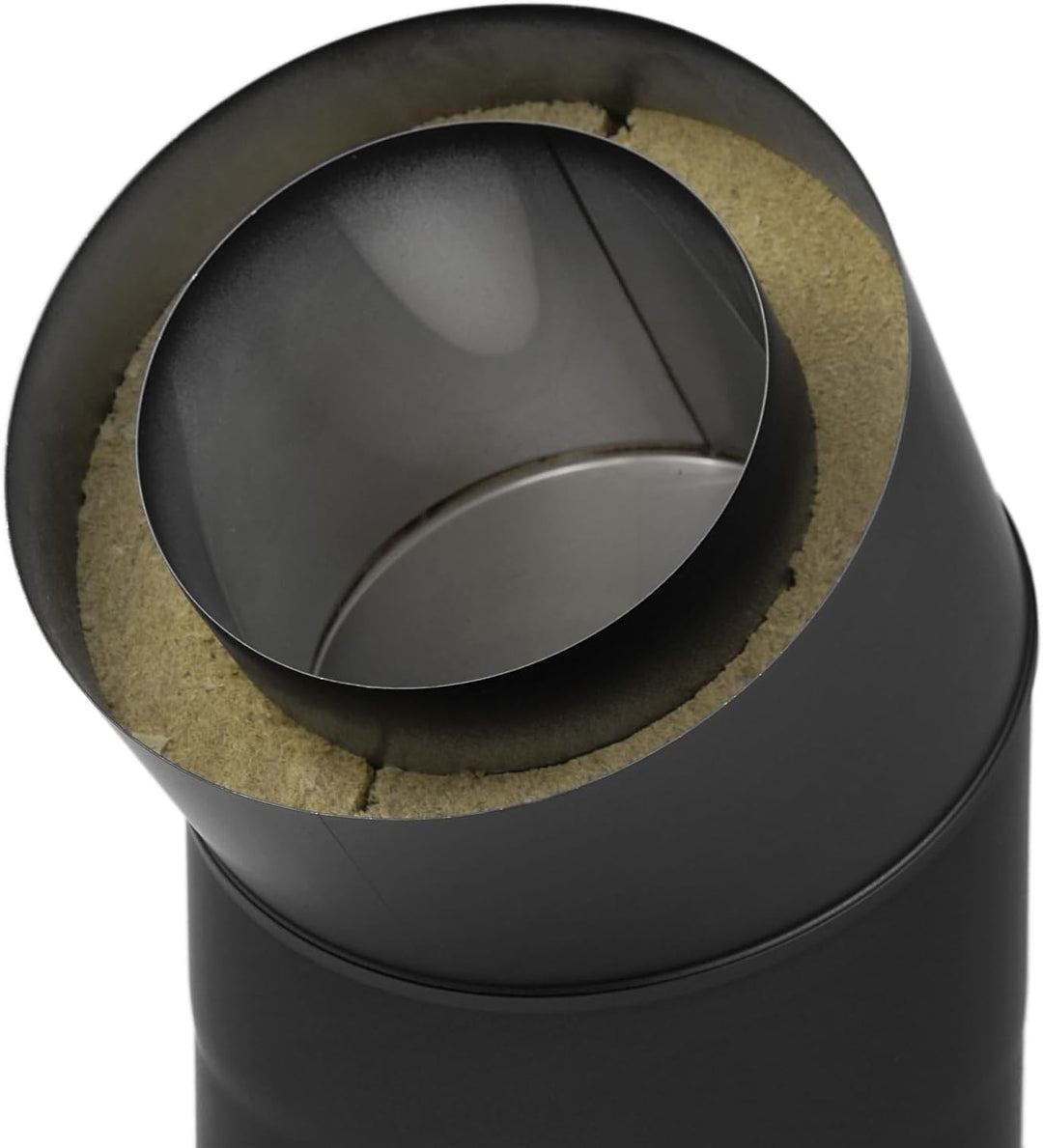 raik Rauchrohrbogen/Ofenrohrbogen 45° Coltherm Doppelwandig mit Isolierung Durchmesser 150 mm Stahlb