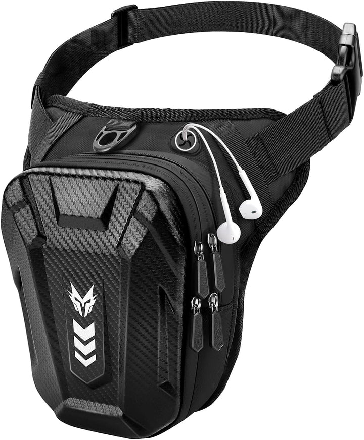 Rolgno Beintasche Motorrad, Bauchtasche Gürteltasche Herren Damen, [Erweiterter Stauraum] Oberschenk