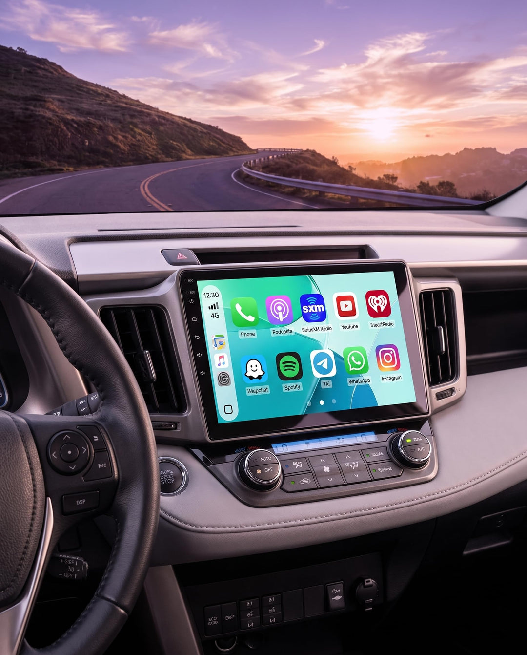 Hikity 5G WiFi 4+64G Android Autoradio für Toyota RAV4 2013-2019 Wireless Carplay Android Auto, 10.1