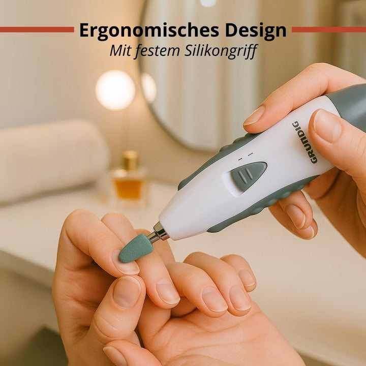 Grundig Nagelfräser 5-in-1 - Maniküre Set Elektrisch mit 5 Aufsätzen - Elektrische Nagelfeile und Na