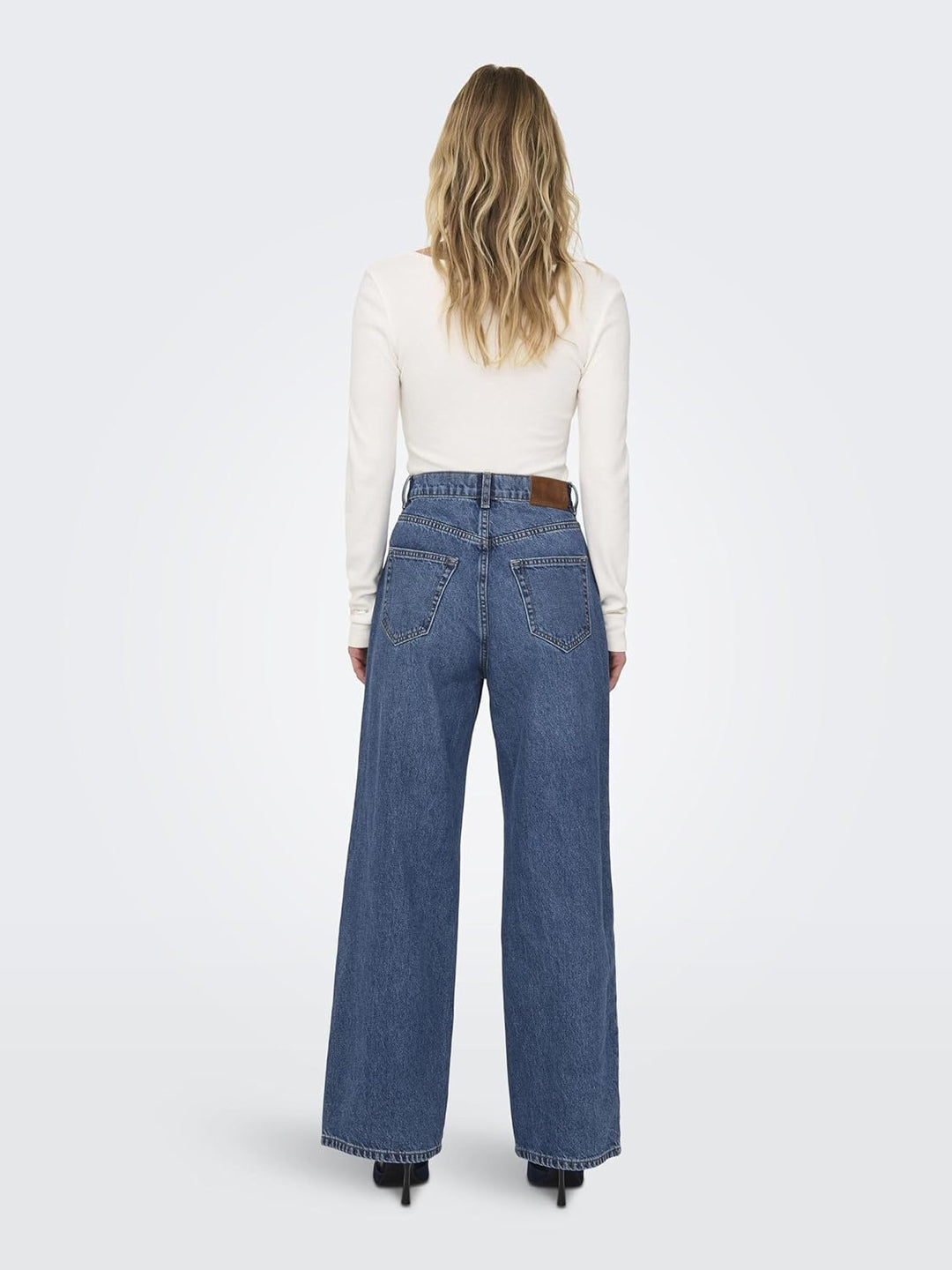 ONLY Female Jeans mit weitem Bein ONLHOPE Hohe Taille Weiter Beinschnitt Jeans 25W / 30L Medium Blue