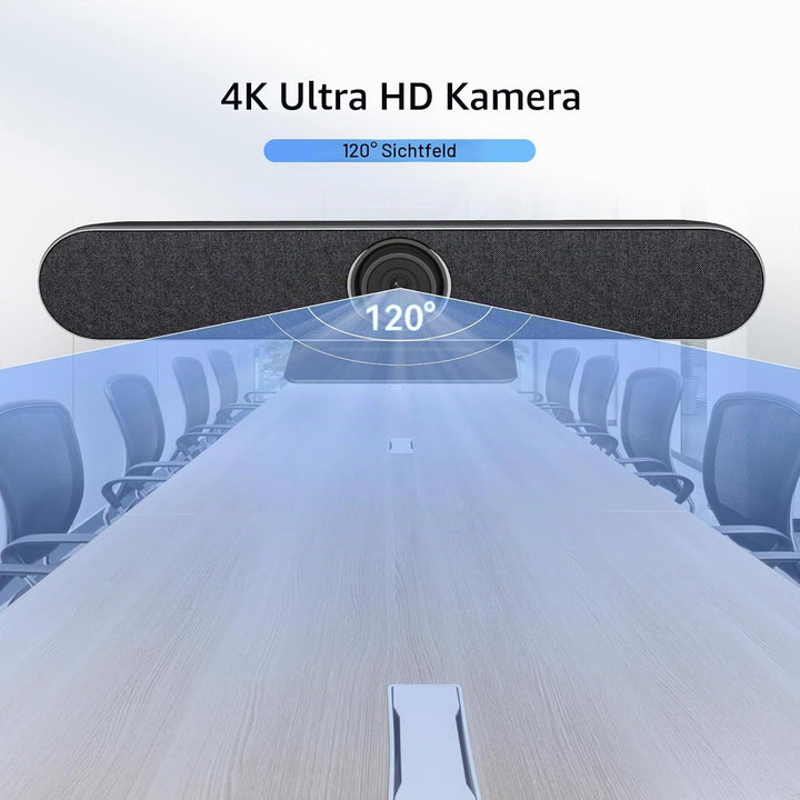 Retekess TC201 Videokonferenzsystem, 4k PTZ Webcam mit Mikrofon, Ai Auto Framing, Speaker Tracking,