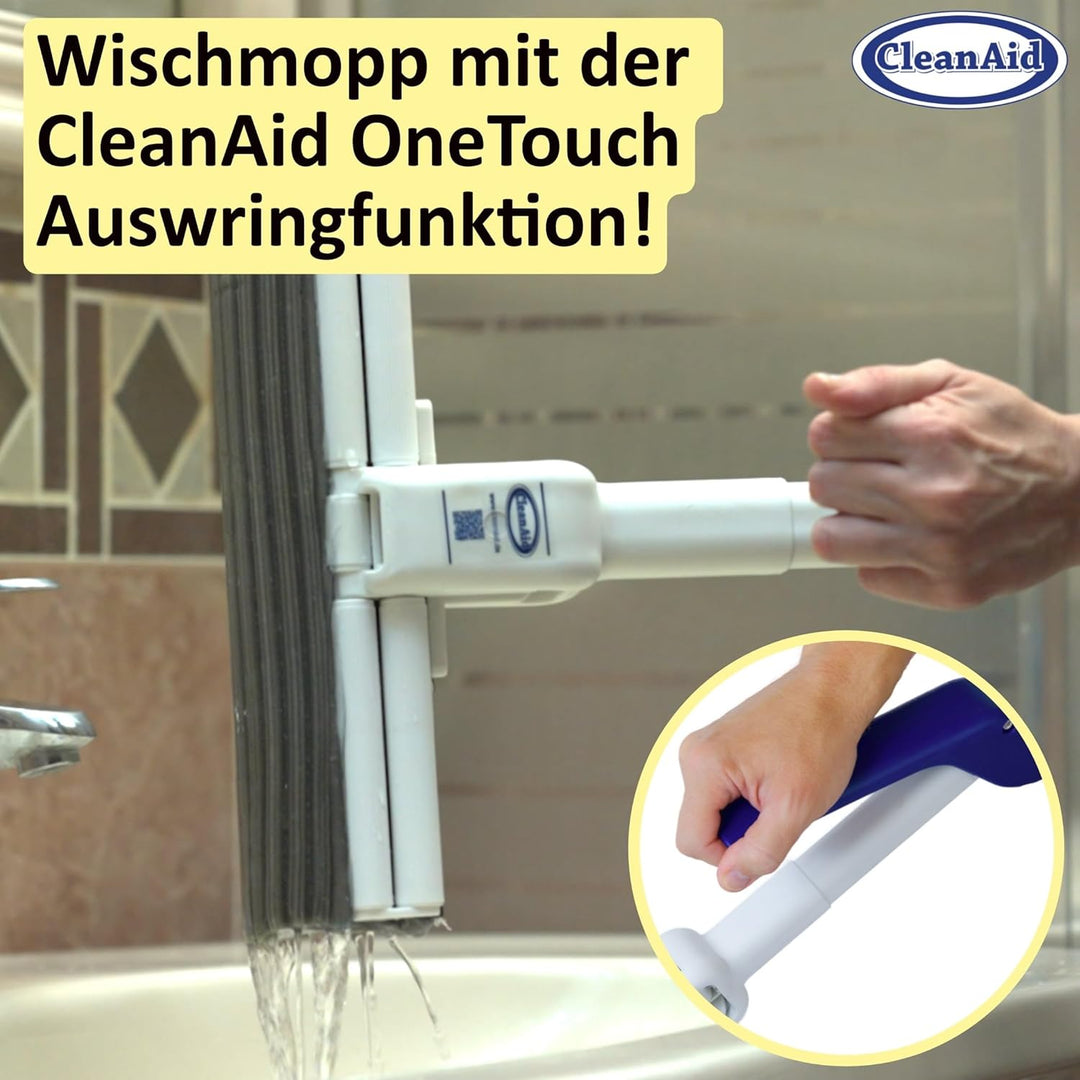 CleanAid OneTouch Magic Wischmopp Bodenwischer - saugstarker PVA Schwamm - Bodenwischen ohne nasse u