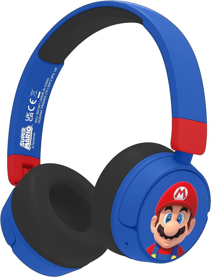 OTL Technologies SM1001 Super Mario Kabellose Kinder-Kopfhörer, Blau