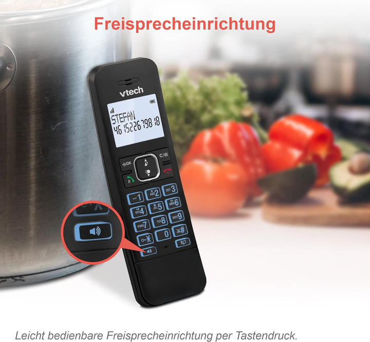 VTech LS1050 DECT Telefon Schnurlos Schnurlostelefon mit Anrufbeantworter, Innovativer Ladestation,