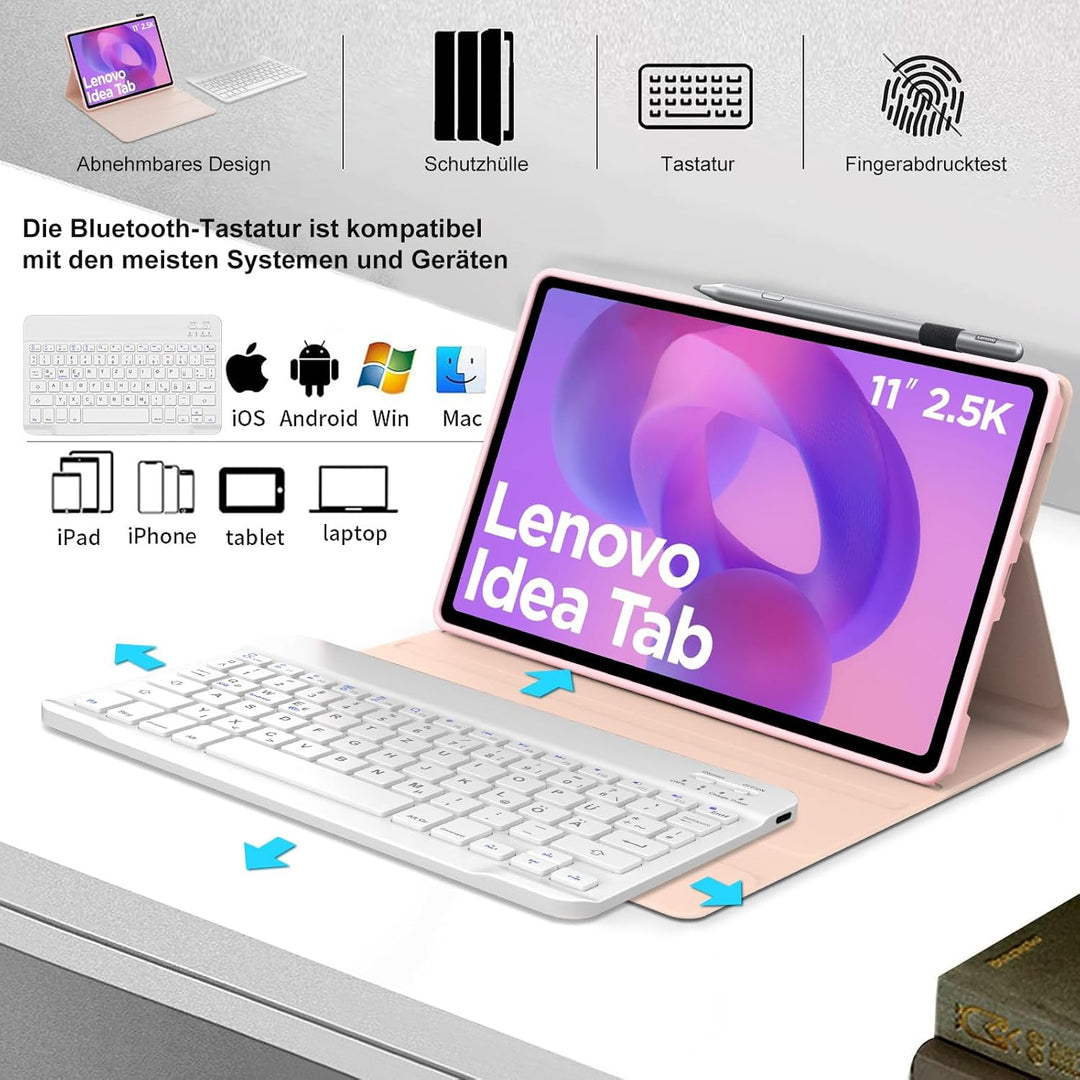 Tastatur für Lenovo Idea Tab Tablet 11" 2025, Hülle mit Tastatur für Lenovo Idea Tab 11 Zoll Magneti