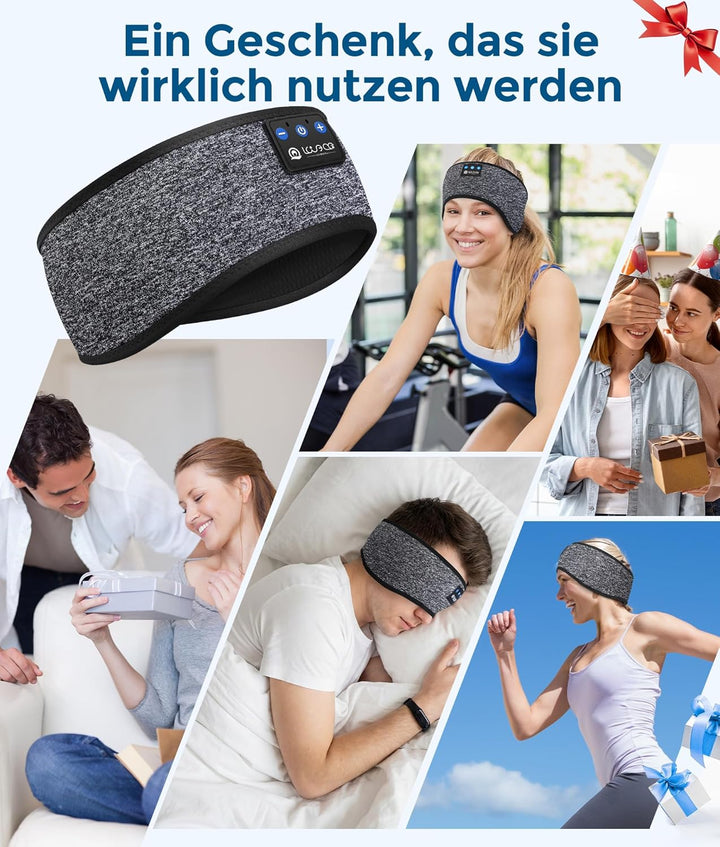 LOVE EYE Schlafkopfhörer Bluetooth, Kopfhörer Schlafen, Schlaf Stirnband Kopfhörer Headband Schlafma