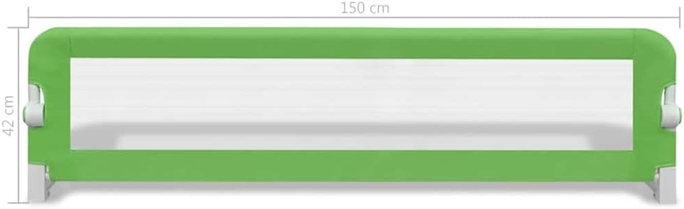 vidaXL 2X Bettschutzgitter Grün 150cm Bettgitter Kinderbettgitter Kinderbett 150 x 42 cm Grün, 150 x