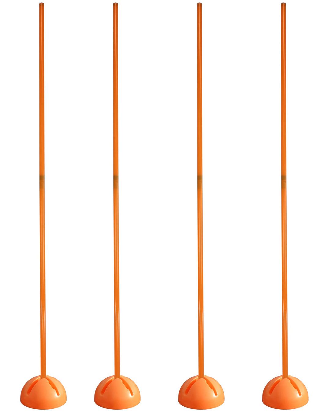 Kombi-X-Standfuss aus Kunststoff &amp; Slalomstange 180 cm – 4er Set – befüllbarer Standfuss – Stange fü