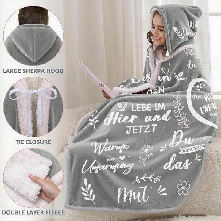 Geschenke für Freundin, Umarmung Decke mit ärmeln Mutmacher Geschenk für Frauen und Beste Freundin,