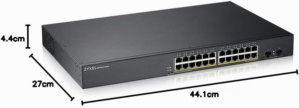 Zyxel 24-Port Gigabit PoE Switch | Smart managed | Rackmontage | 24 PoE+-Ports mit einem Budget von
