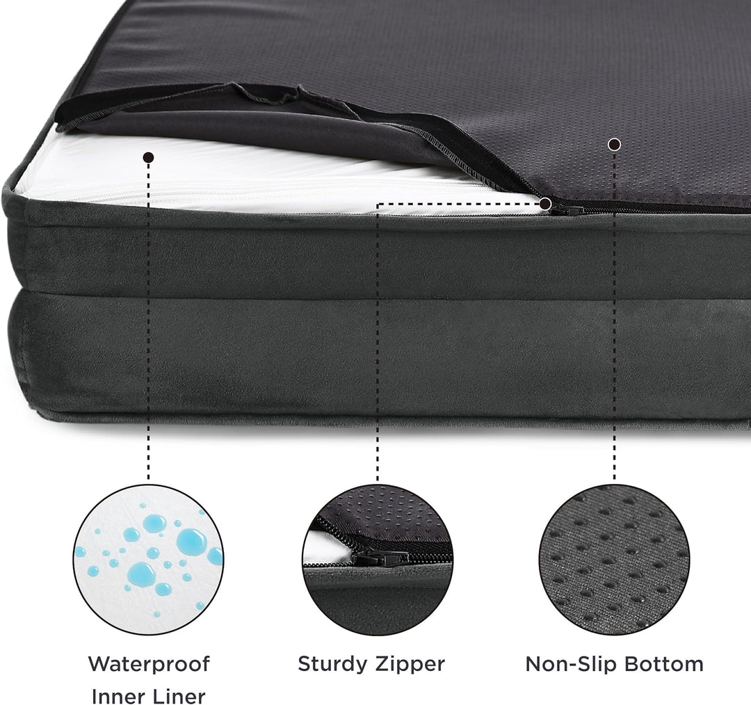 BEDSURE orthopädisches Hundebett Ergonomisches Hundesofa - 71x58 cm Hundecouch mit eierförmiger Kist