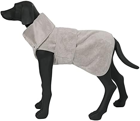 elropet Hundebademantel für kleine/mittlere/grosse Hunde XS - XL Bademantel BEIGE Microfaser SCHNELL