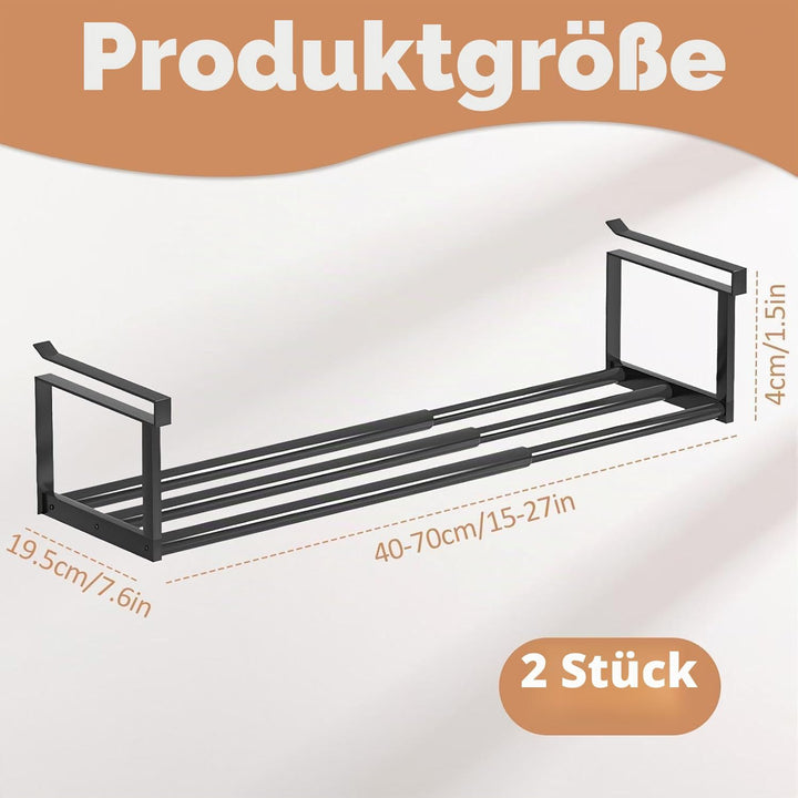 DMJJSD Hängendes Schuhregal Organizer 2Pcs, Erweiterbarer 40-70cm Schuhorganizer Hängend, Schuhregal