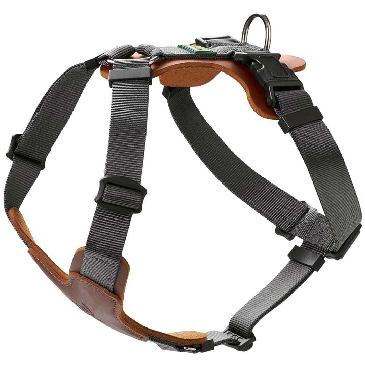 HUNTER AALBORG MIXED Hundegeschirr, M-L, cognac/grau, 63 - 96 cm cognac/grau 63 - 96 cm, cognac/grau