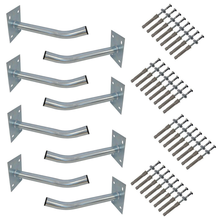 PremiumX 8X Autoreifen Wandhalter 35cm Reifenhalter für Felgen-Halterung inkl. Befestigung Montage-S