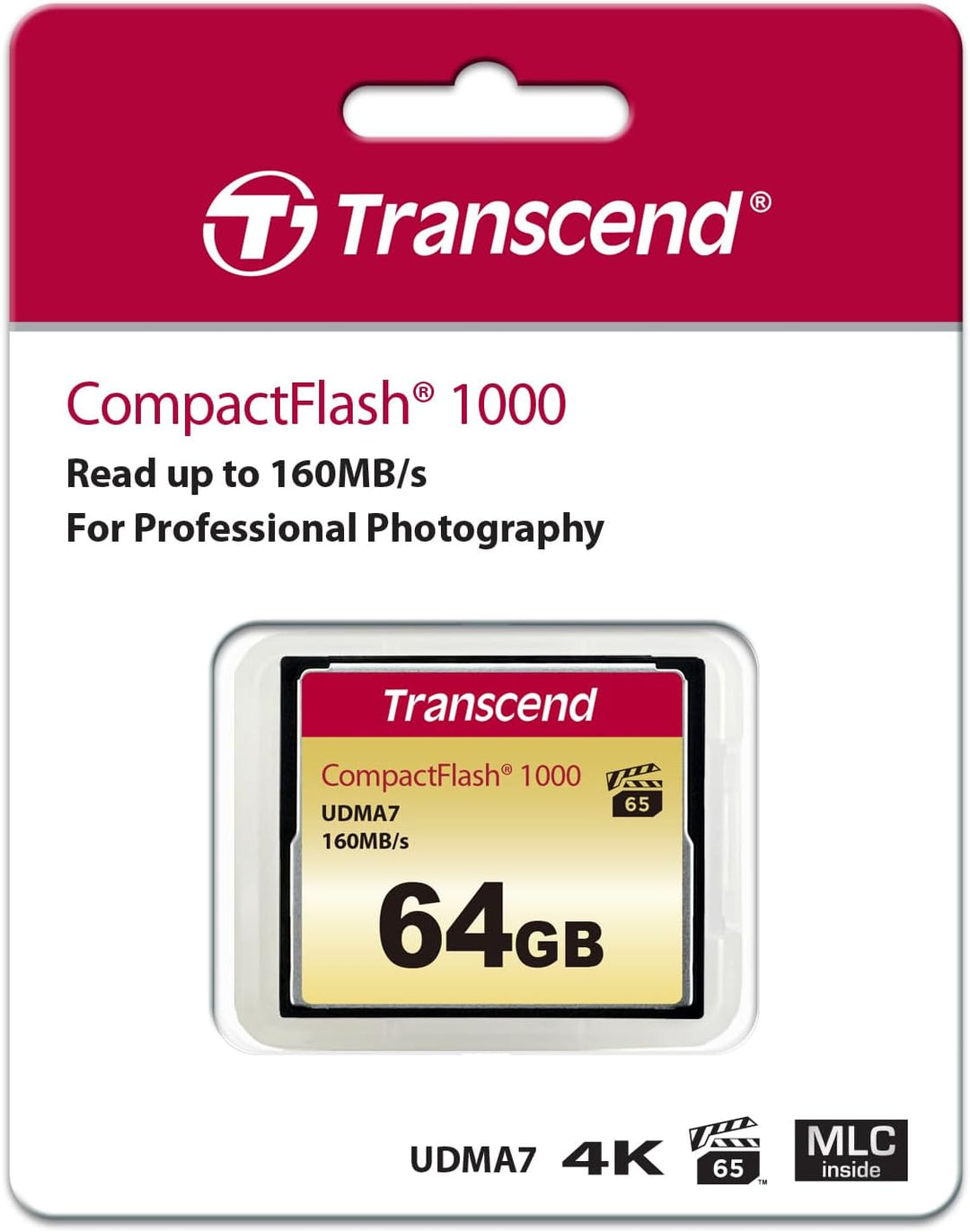 Transcend 64GB CompactFlash 1000 Speicherkarte TS64GCF1000 64GB CF1066X, 64GB CF1066X