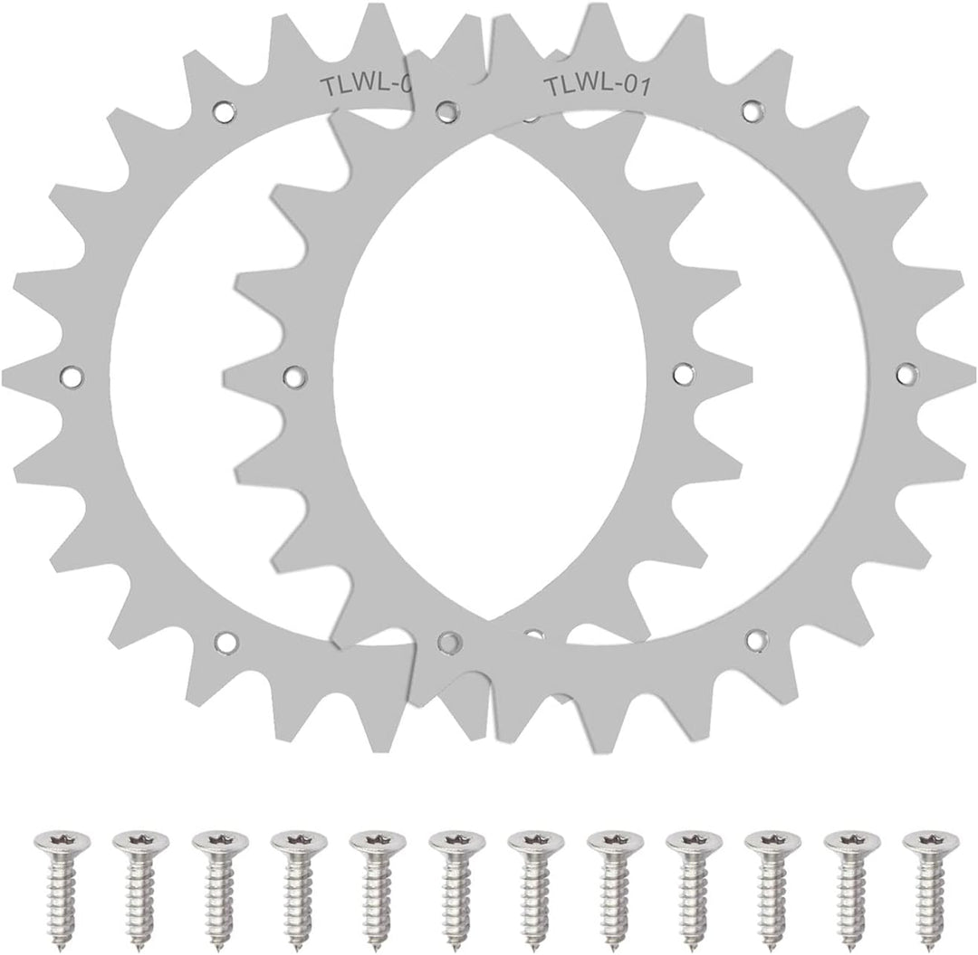 CDIYTOOL Rasenmäher-Spikes aus Edelstahl für Worx S/M, 205 mm Roboter-Rasenmäher, Radspikes mit 12 S