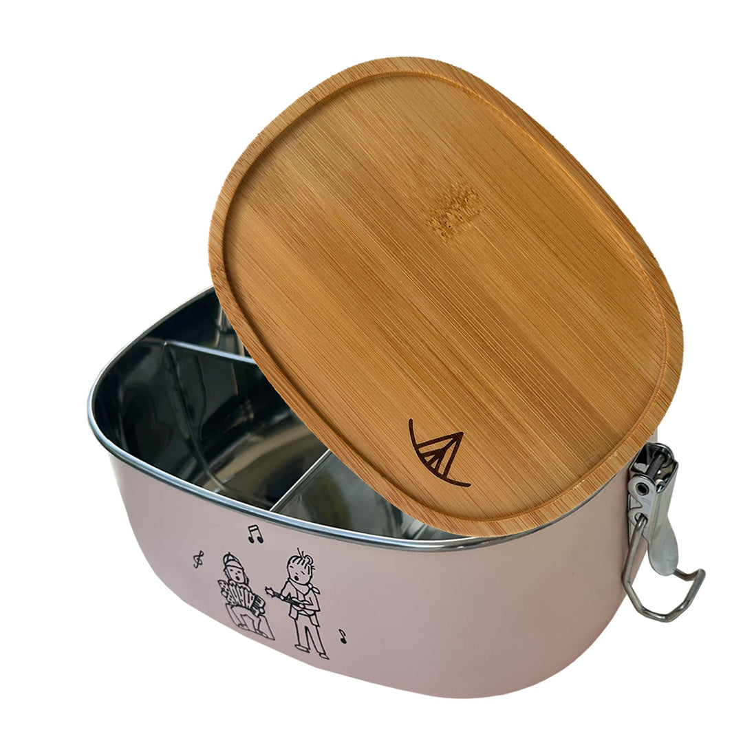 Ringwald Edelstahl Rosa Brotdose Kindergarten Schule gross 1400ml Lunchbox Brotdose Vesperdose Fäche