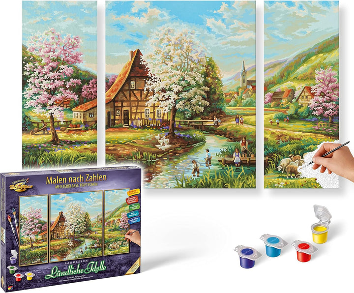Schipper 609260664 Malen nach Zahlen - Ländliche Idylle - Bilder malen für Erwachsene, inklusive Pin