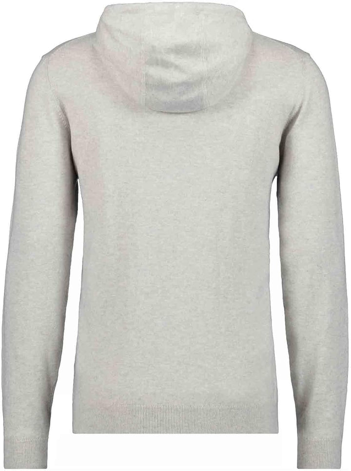 RAGMAN Herren Srickpullover mit Kapuze, M Hellgrau-013