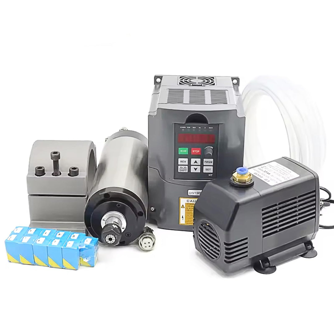 RATTMMOTOR EU Stock 1,5 KW Spindelmotor,CNC Spindelmotor wassergekühlter ER16 24000U/min+1,5kW VFD I