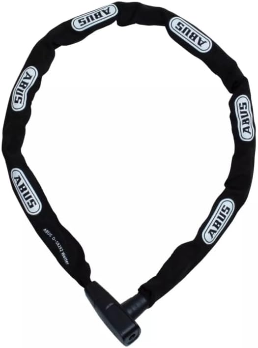 ABUS Unisex – Erwachsene 6800/85 BK 2.0 Kettenschlösser 110 cm Schwarz, 110 cm Schwarz