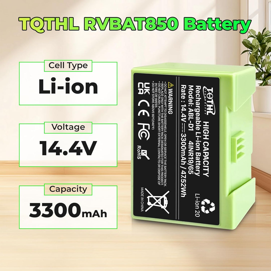 3300mAh ABL-D1 Akku kompatibel mit iRobot Roomba i7 i7+ 7158 7150 7550 e5 e6 und i3 i3+ i4 i4+ i8 i8